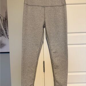 Heathered Gray High-Waisted Leggings